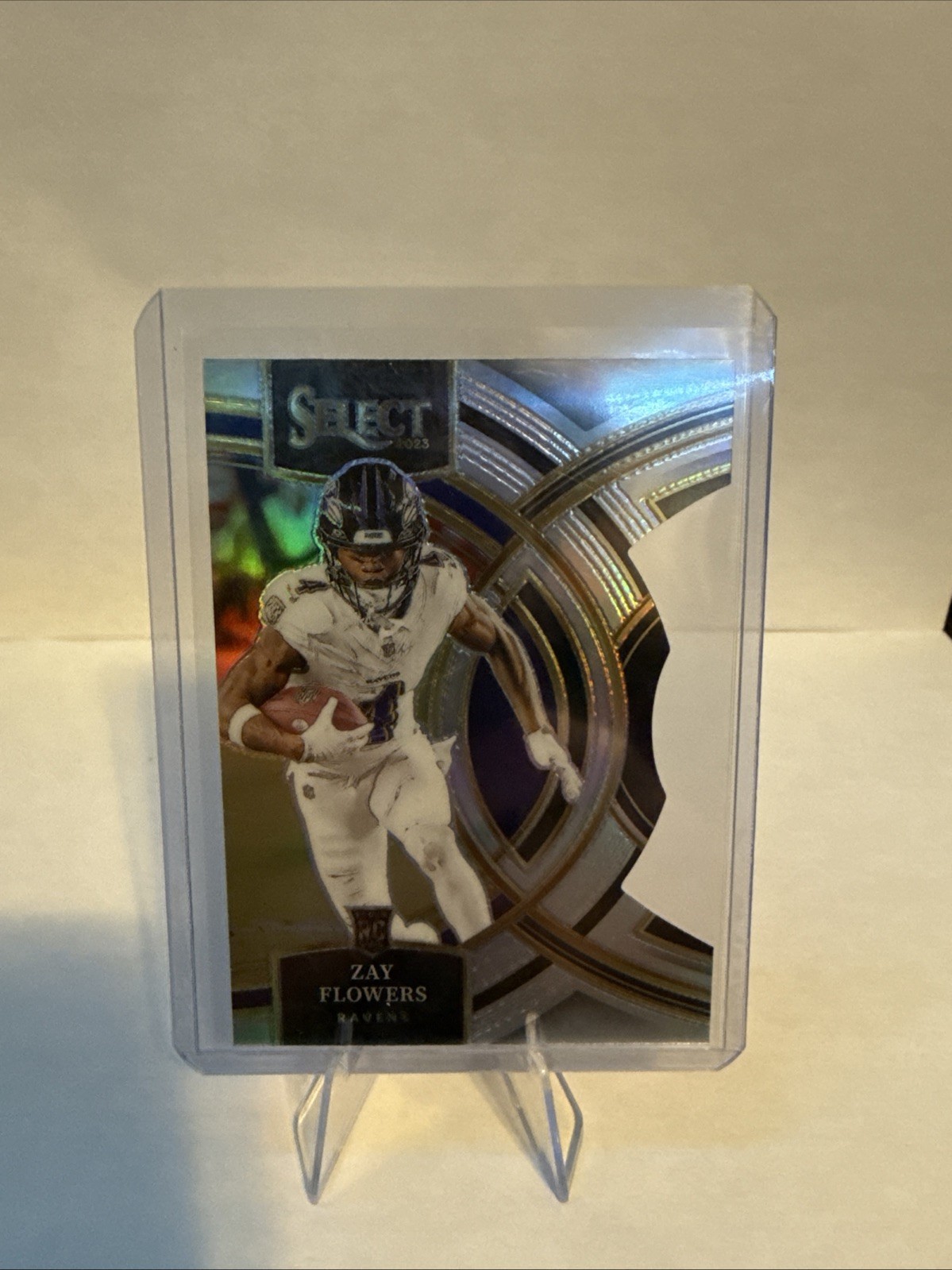 2023 Panini Select - Premier Level Zay Flowers #157 Silver Prizm Die-Cut (RC)