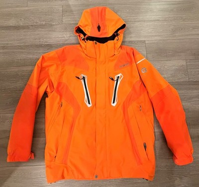 Men's Goldwin Ski Snow Jacket Size L Orange Trim Winter Coat Orange Trim
