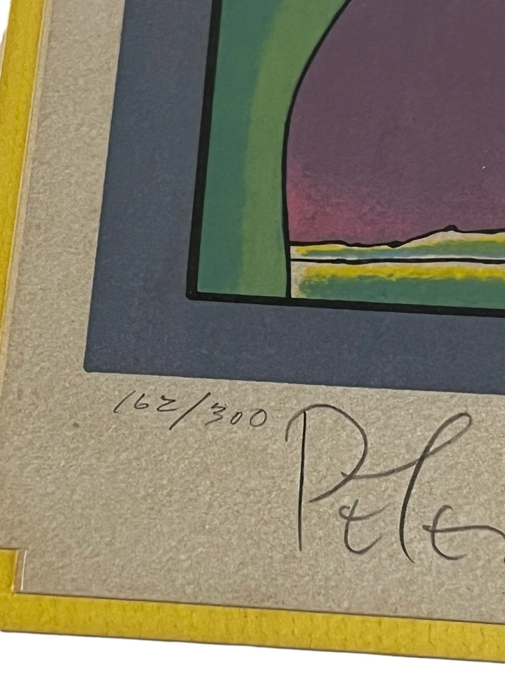 Litografía de pintura acrílica firmada por PETER MAX Estatua de la Libertad América Patriótica Foto 3 de 4