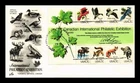 DR JIM STAMPS US COVER CAPEX 78 WILDLIFE SOUVENIR SHEET FIRST DAY ISSUE ARTCRAFT