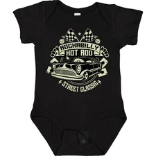 Inktastic Rockabilly Hotrod Baby Bodysuit Hot Rod Vintage Car Racing Street