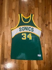 XAVIER MCDANIEL Sand Knit Seattle Supersonics Jersey XL NBA Vintage 80's Sonics