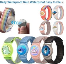 Waterproof Airtag Bracelet for Kids Soft Nylon Hidden Air Tag Wristband Cover