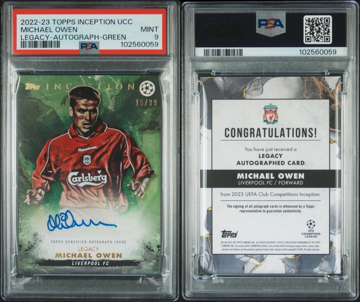 Carte Michael Owen Signature – Technique 2025 – Liverpool – Auto RARE