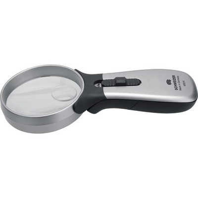 Handleuchtlupe TechLine CLASSIC Vergrößerung 2x/4x LED Linsen-D70/20mm SCHWEIZER