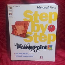 MICROSOFT PRESS POWERPOINT 2000 W/ CD ROM vintage 1999 Paperback PB Step By Step