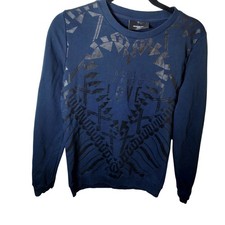Givenchy Navy Blue Power of Love Graphic Sweatshirt Mens Medium Crewneck