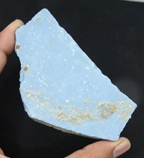 Natural Owyhee Blue Opal Slice Rough Gemstone Raw Blue Opal Stone Small Slab #12