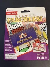 Basic Fun Keychain Parcheesi Miniature Board Game Item 547-0 2001 Sealed