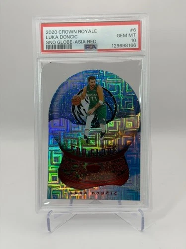 2020 Crown Royale Luka Doncic Sno Globe Asia Red PSA 10 GEM MT MAVS/Lakers #6 SP