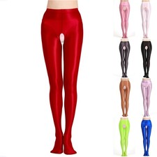 Medias Pantimedias Mujer Alta Calidad Brillante Color Sólido M-XL Regular