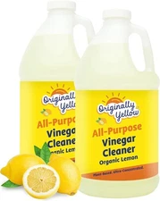 Originally Yellow Lemon Cleaning Vinegar, 2x64oz, Plant-Based Floor Cleaner