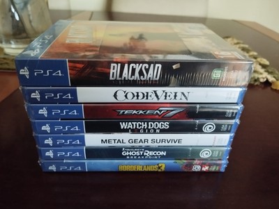Lote de 7 videojuegos PS4 precintados (Blacksad, Codevein, Tekken, Metal Gear...