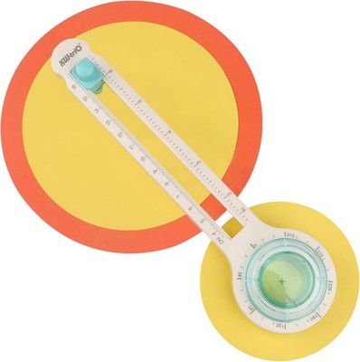 Circe Cutter for Paper Crafting Circular Tool Large, Cyan & White 