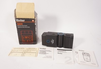 Vintage Vivitar 5200 Electronic Flash System Blitz mit Anleitung und OVP