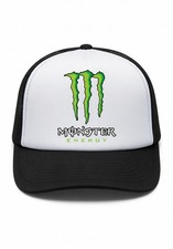Monster Energy Racing Motobike Black White Snapback Trucker printed  HAT