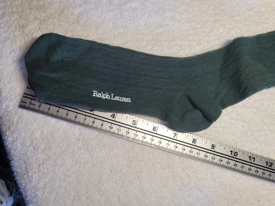 Polo Ralph Lauren Cotton Crew Sock Vintage Dark Forest Green - Image 4 of 4