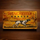 Vintage Winchester Porcelain Sign Ranger Smokeless Smith Wesson Colt Hunting USA