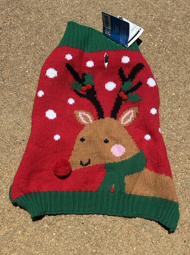 Brand New Vibrant Life Small Reindeer Christmas Dog Sweater