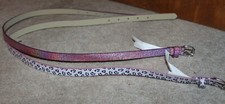 LOT OF 2  TARGET Girls' XL SKINNY BELTS pink glitter  pink leopard perfect
