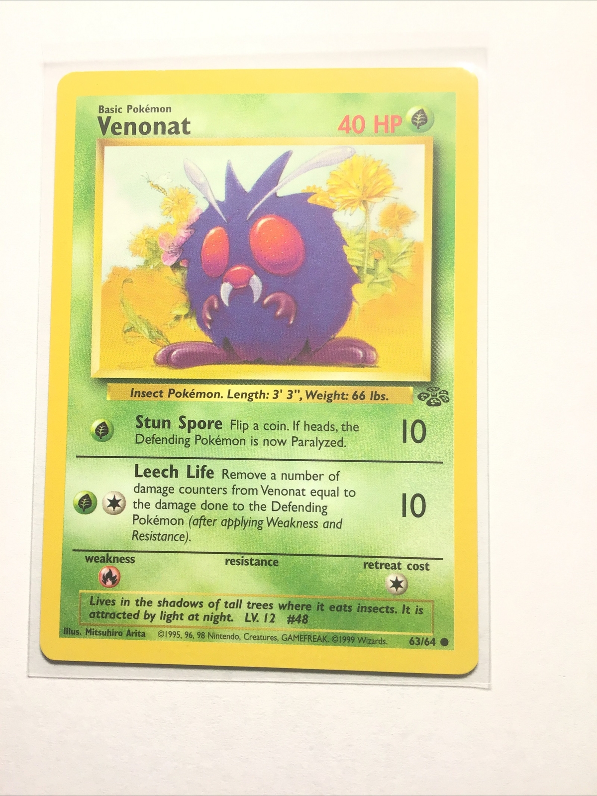 VENONAT - 63/64 - Jungle - Pokemon Card - NM