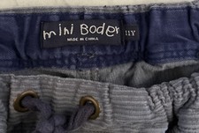 Mini Boden Pants Size 11Y Boys Youth Gray Corduroy draw string elastic waist