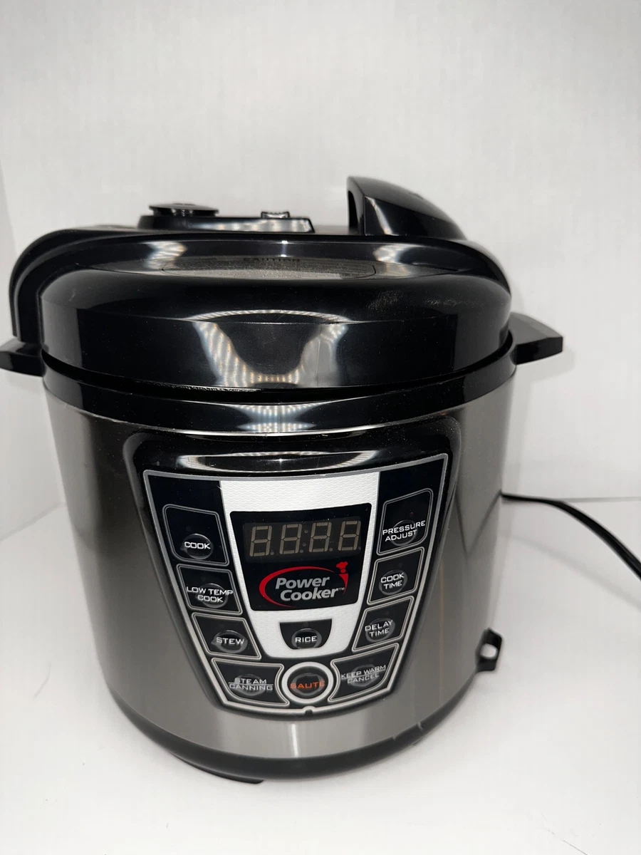 Power Pressure Cooker XL 8-qt Pressure Cooker with Recipes & Accessories