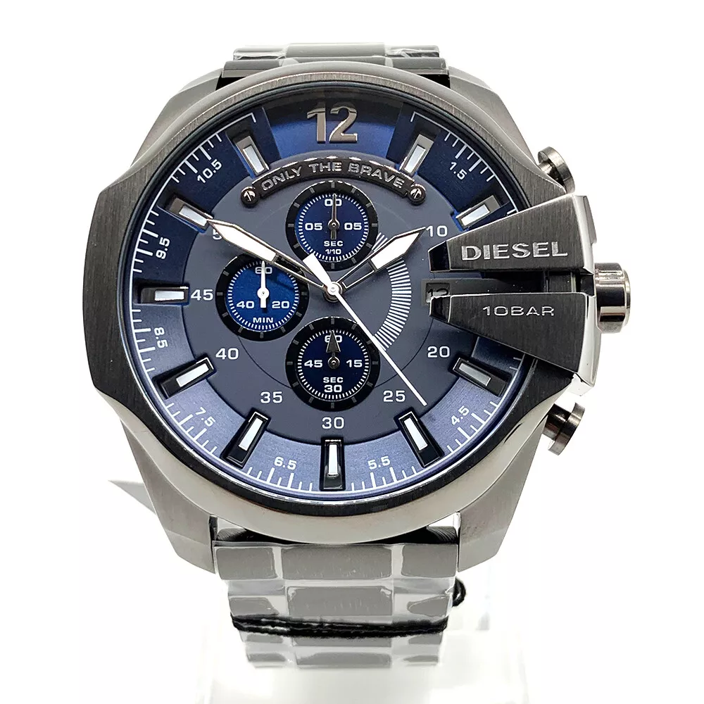 Diesel DZ4329 Gunmetal Plated Stainless Steel Bracelet Chrono Men's Watch |  eBay