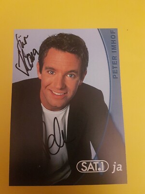     Peter Imhof, original signed autograph card, autographed, excellent    