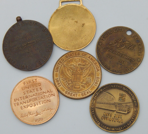 CENTAVO MN. GRAN SELLO LEGIÓN AMERICANA TRANSPORTE EXPO TOKEN Y MEDALLA DE LA SEGUNDA GUERRA MUNDIAL TO281 - Imagen 2 de 7