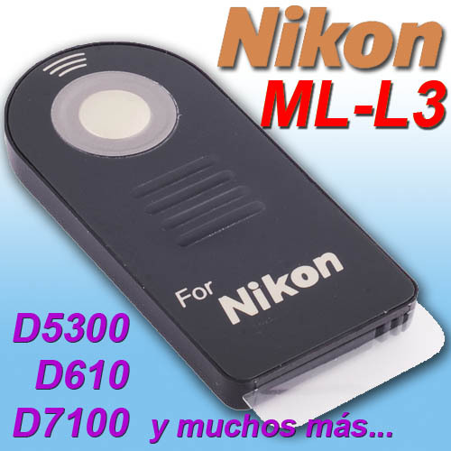 Mando Remote NIKON ML-L3  ★D3400 D7500 P900 D7100 D5200 D3200 P6000 F75