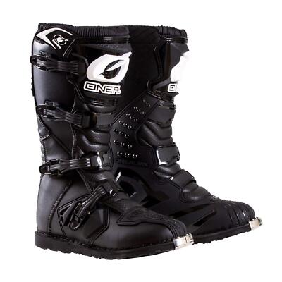 O Neal Black Motorcycle Boots with Impact Protection and Cushioned Insole