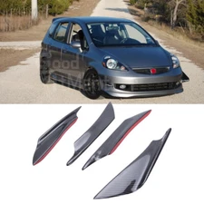For Honda Fit Carbon Fiber Car Bumper Fin Canard Splitter Diffuser Spoiler Lip