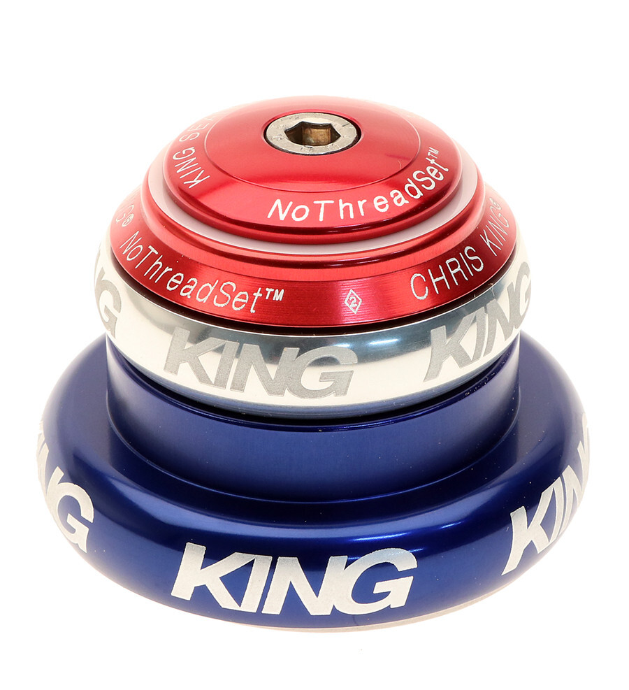 Зауженная гарнитура от Криса Кинга NoThreadSet 1 1/8-1 1/2 Редкая новинка Patriot Colorway