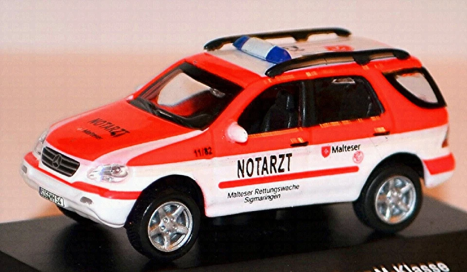 Mercedes Benz Clase ML Maltés Rettungswache Sigmaringen Emergencias 1:87 Schuco - Imagen 2 de 4