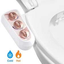 Non-Eelectric Fresh Hot Cold Water Bidet Attachment Adjustable Water Pressure US
