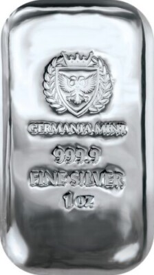 20 X Germania Mint Premium Cast Bars 1 oz Silver .9999 (In Box