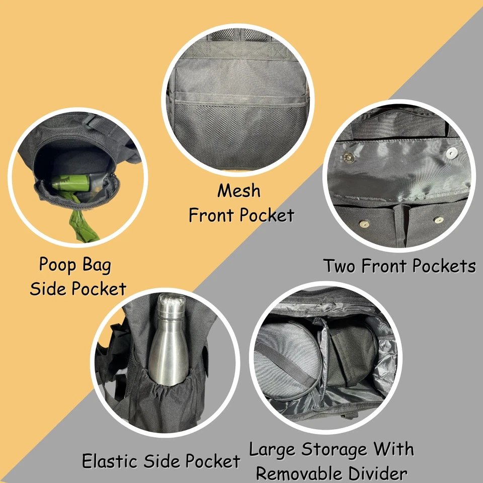 Dog Travel Bag Backpack- Pet Travel Accessories Included- Airline Approved - Image 4 of 4