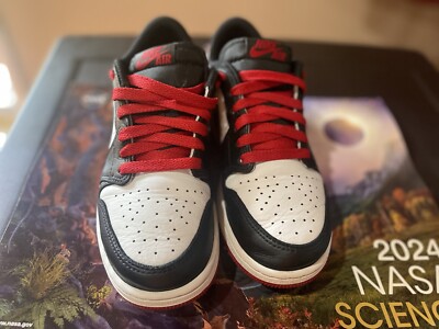 Size 5 - Air Jordan 1 Retro OG Low Black Toe | eBay