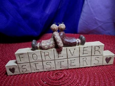 Blossom Bucket Suzi Skoglund "Forever Sisters" Block Sign Figurine
