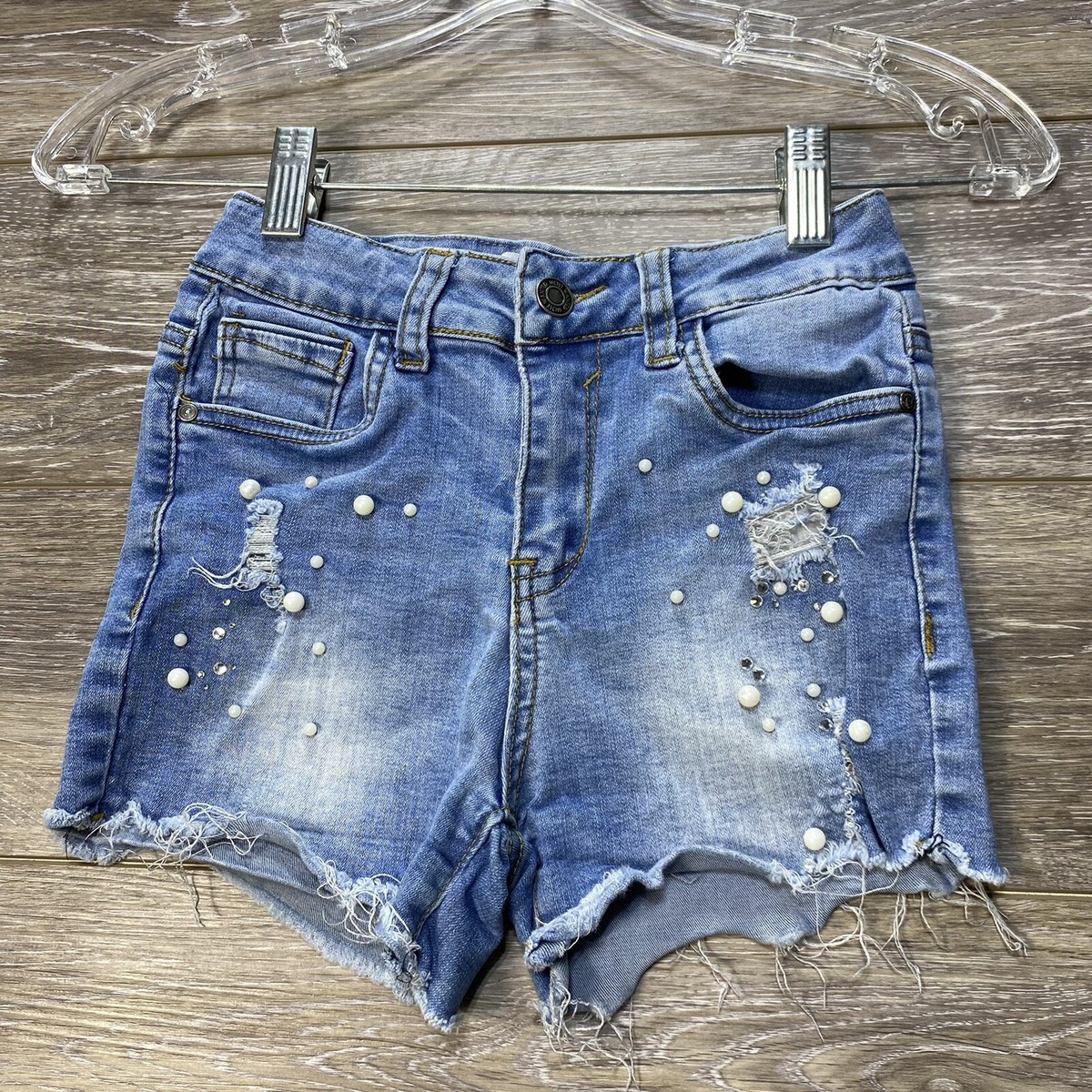 Short Denim Short Con Perlas Most Wanted Denim Shorts Size Juniors