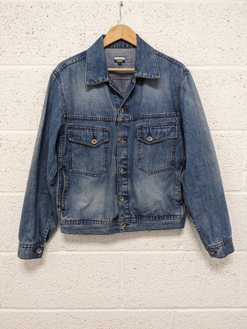 Paul Smith Jeans Denim Jacket Blue Button Up Trucker 90s Vintage 