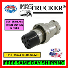 ProTrucker 8 Pin Ham  CB Radio MIC Microphone Connector Female Plug Solder Type