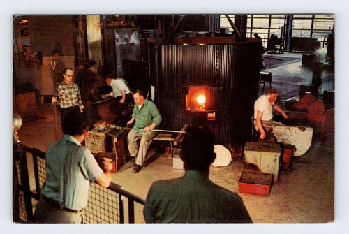 Making Of Steuben Glass Corning Glass Center New York Vintage Postcard 5A8
