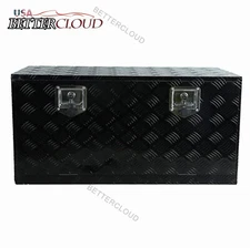 36"X17"X18" Aluminum Black Plated Truck Tool Box Pickup Truck Bed Storage