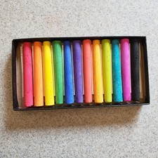 Colored Chalk Crayons Ambrite Prang USA Made 12 Sticks