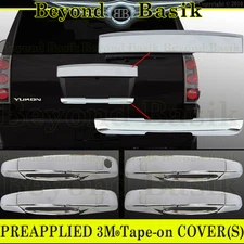 2007-2014 GMC YUKON/XL Chrome Top Tailgate+Lower Liftgate+Door Handle COVERS