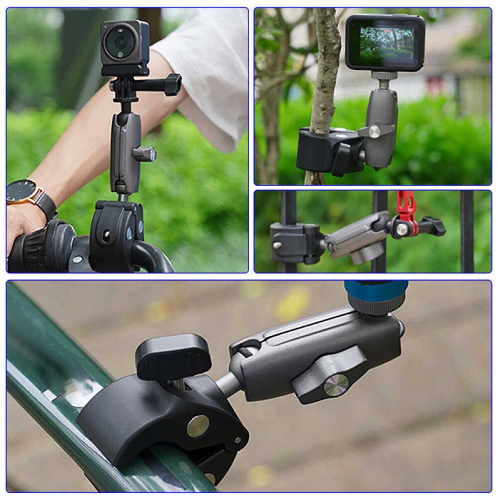 360° Rotated Bike Motorcycle Handlebar Mount For Gopro Hero 12 11 Go