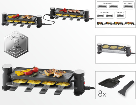 Raclette Trisa Connect 4+4 7569.4212 | Ideale per Famiglie e Feste