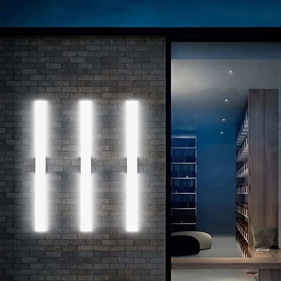 LED Wall Light Sconce Outdoor Modern Lamp Exterior Lights Long Strip Waterproof - Image 4 of 4